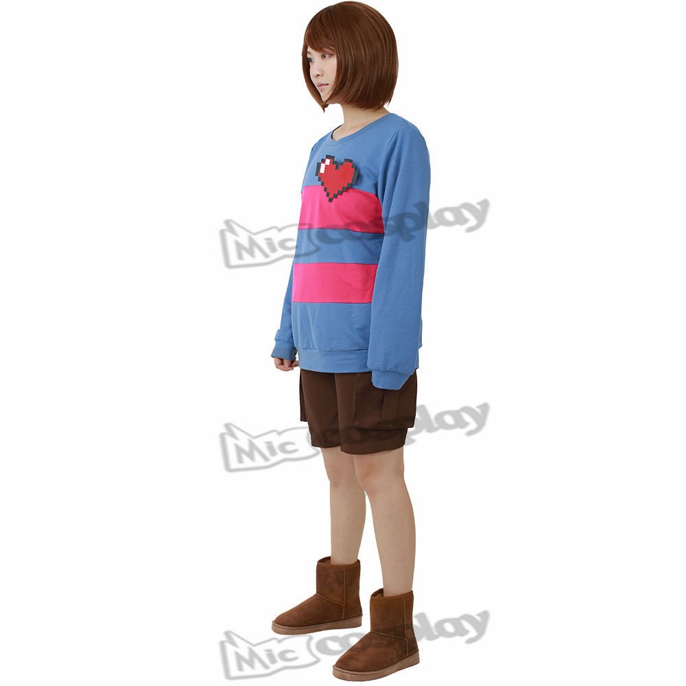 Undertale Protagonist Frisk Cosplay Costume Women Clothes