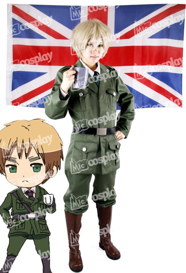 Hetalia Axis Powers England Cosplay Costume Women Uniform