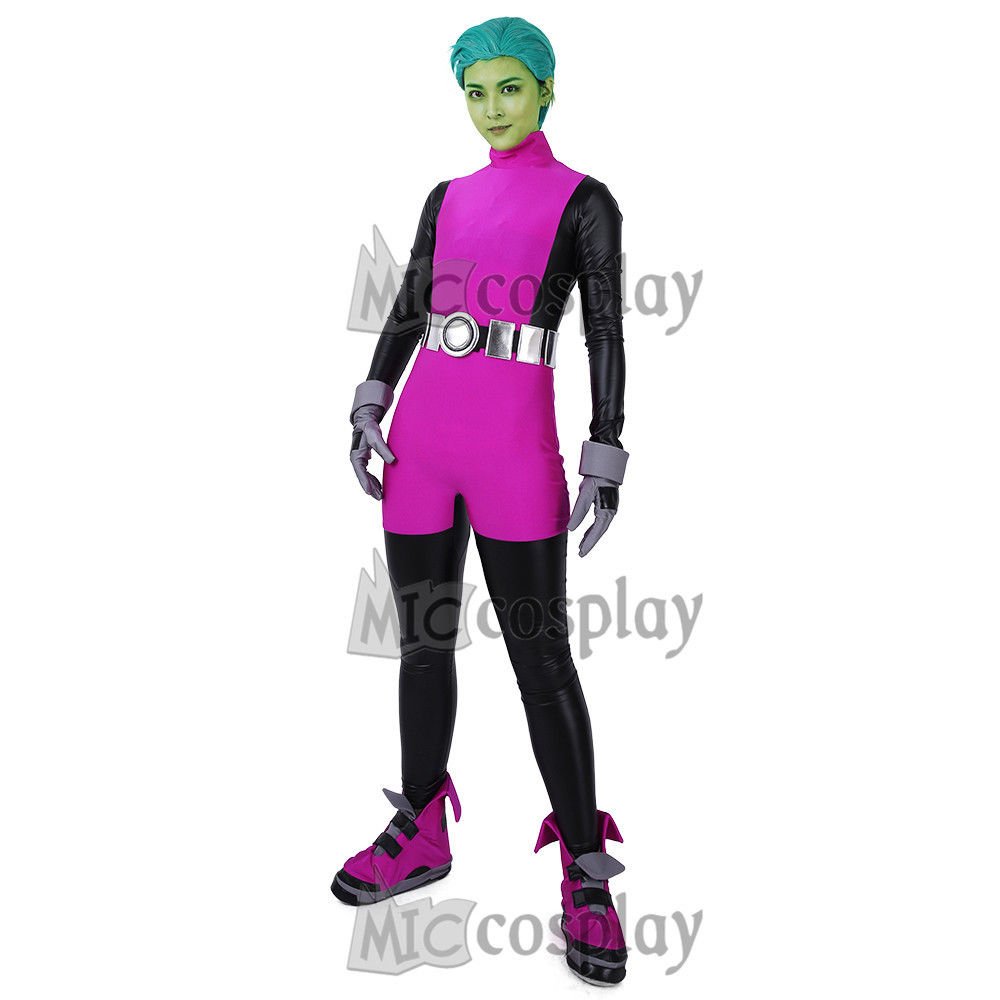 Teen Titans Beast Boy Cosplay Costume Jumpsuit