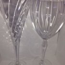 2 Scalloped Glasses 1 Wine 1 Champagne Gorgeous 9 Inches +