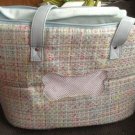 Pet purse Soft Lining Soft Beddiing, Netting. Pockets. Matches Food Tote
