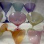 8 Frosted Martini Glasses With Crooked Stem Full Set Glass