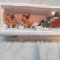 Dickensvale Village Porcelain Reindeer & Sleigh Set Of 3