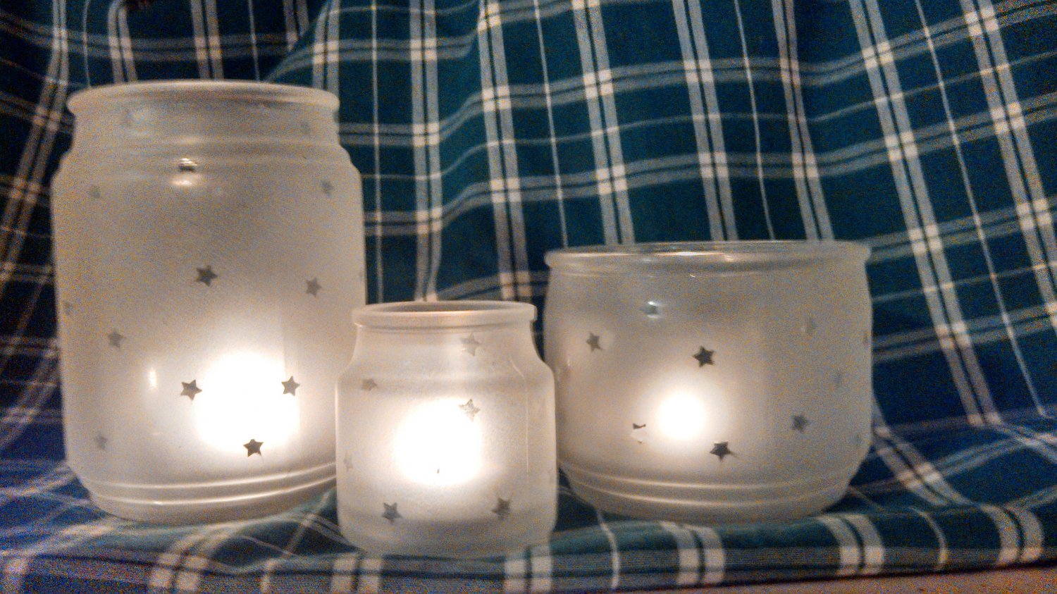 Frosted Glass Candle Holders