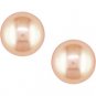 5-6mm Pink Akoya Pearl Sterling Studs