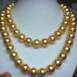 8mm Gold Shell Pearl Strand 36"