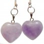 Beautiful Genuine Amethyst Heart-Shaped Earrings