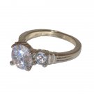 14K White Gold Plate CZ Ring