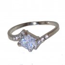 14K White Gold Plate CZ Ring