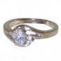 14K White Gold Plate CZ Ring