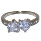 14K White Gold Plate CZ Ring