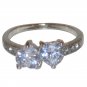14K White Gold Plate CZ Ring