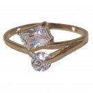 14K White Gold Plate CZ Ring