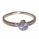 14K White Gold Plate CZ Ring