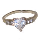 14K White Gold Plate CZ Ring