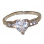 14K White Gold Plate CZ Ring