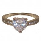 14K White Gold Plate CZ Ring