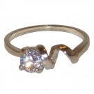 14K White Gold Plate CZ Ring