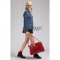 Genuine Leather Briefcase Messenger Laptop Shoulder Bag Handbag Work Attach Case