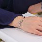 New Woman Silver White Gold Plated Fashion Clear Shinny Dolphins Bracelet Gift