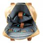 Brown Genuine 4 Pocket Leather Backpack Schoolbag Travelling Hiking Camping Bag