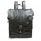 For Men's Genuine Gray Leather Backpack Schoolbag Travelling Hiking Camping Bag