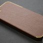 Luxury PU Leather Gold Silver Hard Back Black Case Cover For Apple iPhone 5 5S