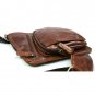 Vintage Men Brown Genuine Leather Backpack Bag Work Shoulder Bag Chest pack