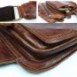 Vintage Men Brown Genuine Leather Backpack Bag Work Shoulder Bag Chest pack