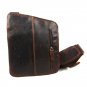 Vintage Men Brown Genuine Leather Backpack Bag Work Shoulder Bag Chest pack