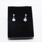 Gift White Gold Silver Platinum Classic Flower Crystal Stud Push Back Earring