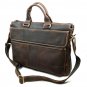 Brown Leather Briefcase Backpack Laptop Bag Handbag Work Attach Bag Shoulder