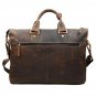 Brown Leather Briefcase Backpack Laptop Bag Handbag Work Attach Bag Shoulder