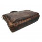 Brown Leather Briefcase Backpack Laptop Bag Handbag Work Attach Bag Shoulder