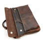 Brown Leather Briefcase Backpack Laptop Bag Handbag Work Attach Bag Shoulder