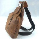 Genuine Leather Messenger Cross Shoulder Chest Pack body Wallet Purse Pouch Bag