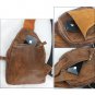 Genuine Leather Messenger Cross Shoulder Chest Pack body Wallet Purse Pouch Bag
