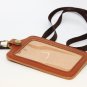 NEW Brown Window Top Genuine Cowhide Leather Credit Card ID Card Holder Wallet