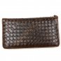Genuine Leather Coat Wallets for Women Diamond Checks Card Holder Zip Purse New