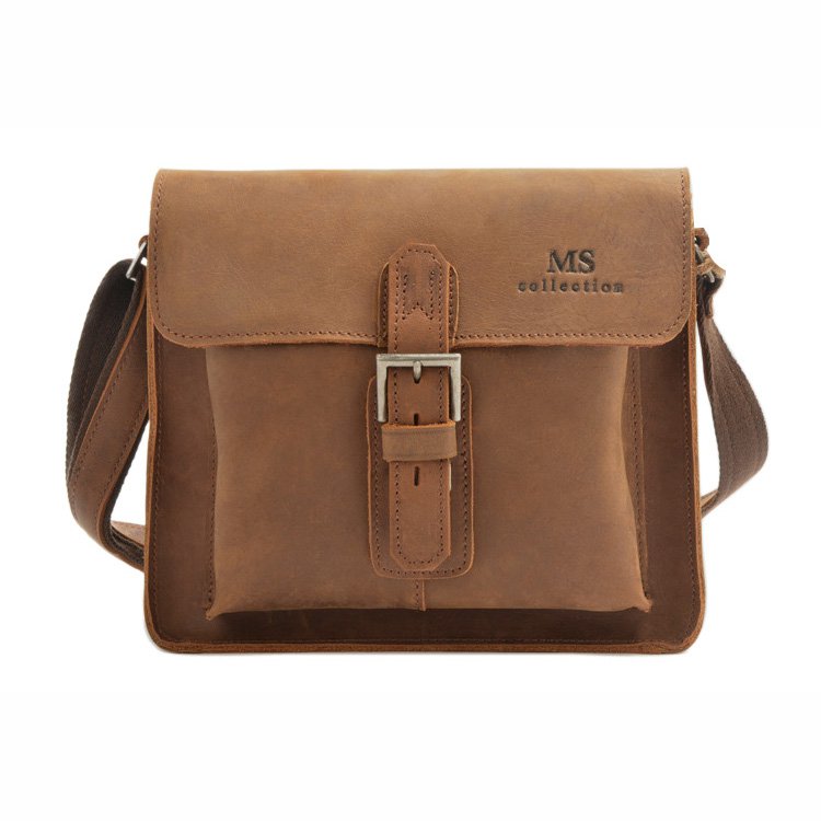 Hot Men Women Brown Small Genuine Leather Shoulder Messenger Cross Body Bag Gift