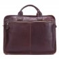Men Brown Genuine Litchi Leather Laptop Briefcase Travel Messenger Business Bag