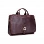 Men Brown Genuine Litchi Leather Laptop Briefcase Travel Messenger Business Bag