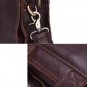 Men Brown Genuine Litchi Leather Laptop Briefcase Travel Messenger Business Bag