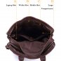 Men Brown Genuine Litchi Leather Laptop Briefcase Travel Messenger Business Bag