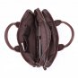 Men Brown Genuine Litchi Leather Laptop Briefcase Travel Messenger Business Bag