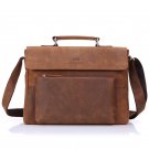Men Brown Genuine Leather Shoulder Messenger Cross Body Bag Free Shipping Gift