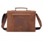 Men Brown Genuine Leather Shoulder Messenger Cross Body Bag Free Shipping Gift