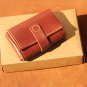 Fashion Reddish Brown Vegetable Tanned Leather Credit Card Holder Wallet Bifold