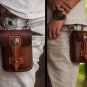 Waist Fanny Pack Cross Body Shoulder Bag Italian Real Leather Handcraft Vintage