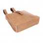 Men Women Light Brown Genuine Leather Backpack Schoolbag Bookbag Document Bag